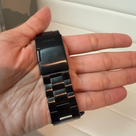 Fossil Watch Chronograph Stainless Steel Rose Gold Tone Black - Picture 3 of 15